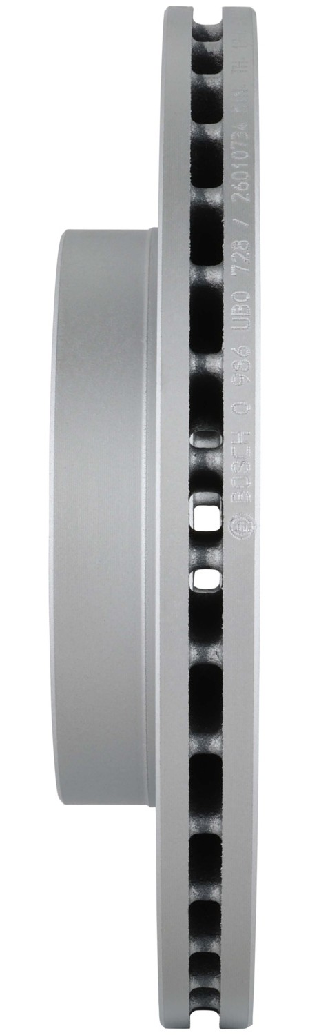 26010734 Front, Driver or Passenger Side Brake Disc, Geomet Coated, Plain Surface, Vented, 4 Lugs, 239.5 mm, QuietCast Series - Image 3