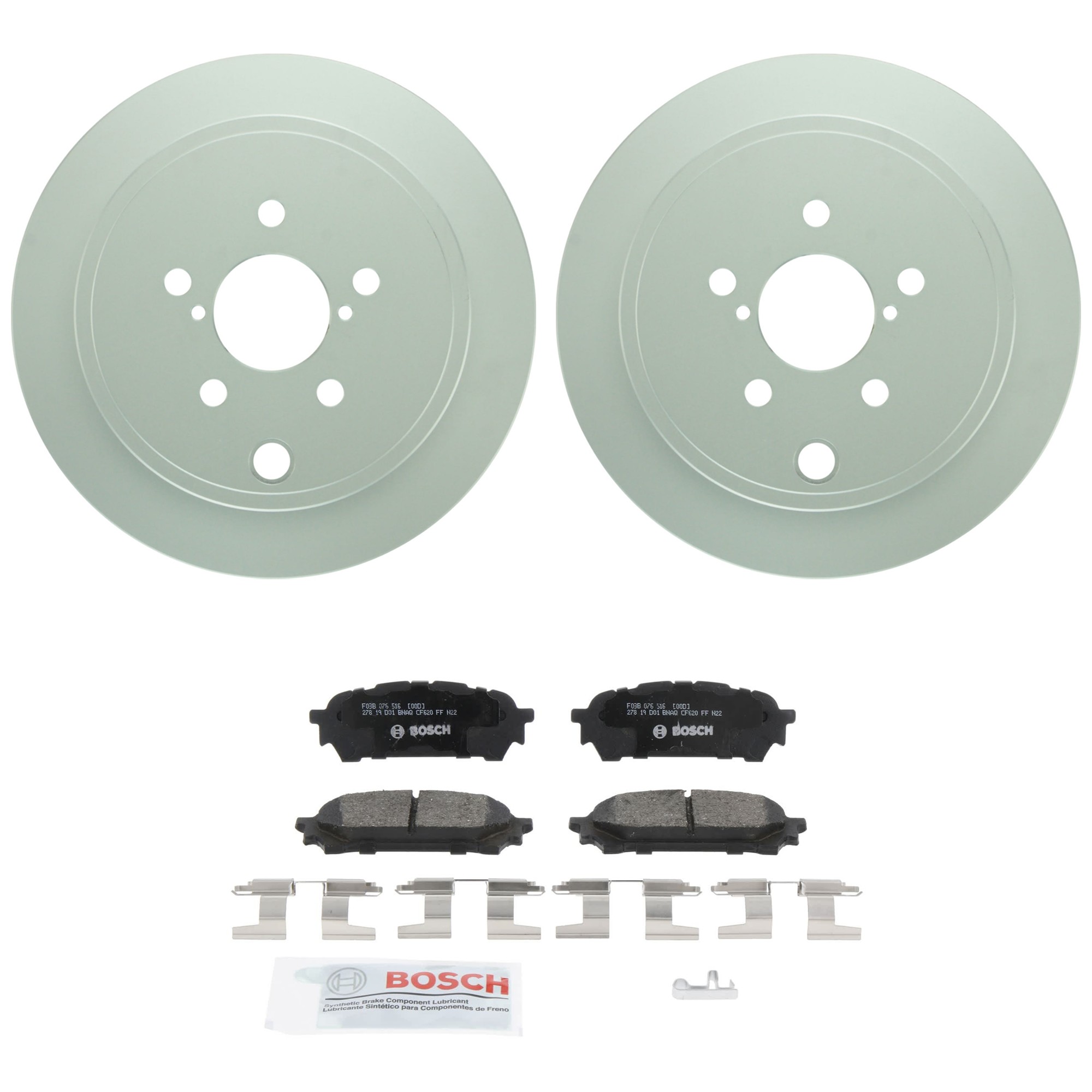 C1004481477 2-Wheel Set Rear Brake Disc and Pad Kit, 285.8 mm QuietCast Series, Includes (1) Brake Pad Set and (2) Brake Disc