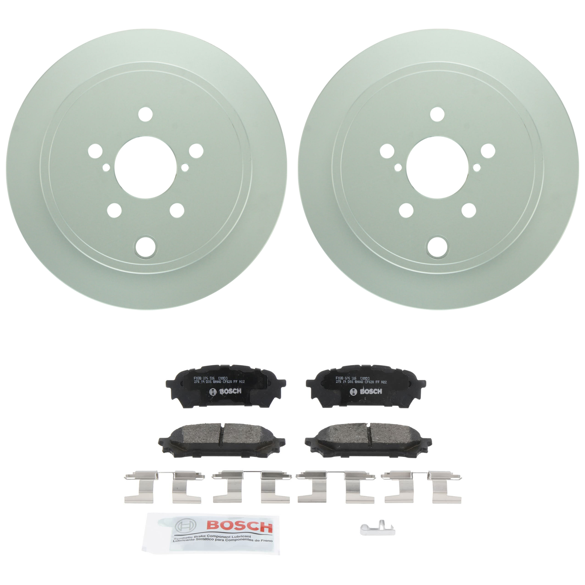 C1004481477 2-Wheel Set Rear Brake Disc and Pad Kit, 285.8 mm QuietCast Series, Includes (1) Brake Pad Set and (2) Brake Disc