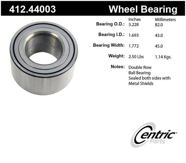 Centric Parts Front & Rear Wheel Bearing | 412.44003