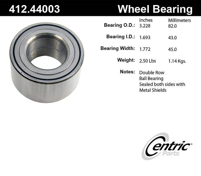 Centric Parts Front & Rear Wheel Bearing | 412.44003E