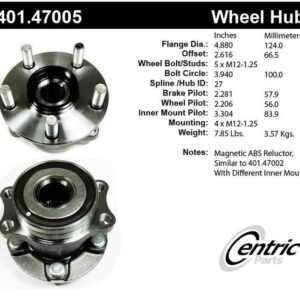 Centric Parts Rear Wheel Bearing and Hub Assembly | 401.47005