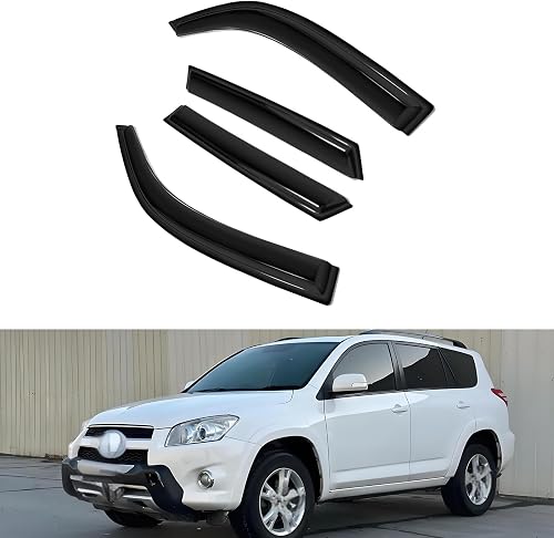 Compatible with Toyota RAV4 4-Door 2001-2005 Vent Rain Guard Window Visors Deflector Smoke 4pcs 94434