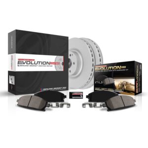CRK6111 Front Brake Disc and Pad Kit, Geomet Coated, Plain Surface, 5 Lugs, 277 mm, Ceramic, Z17 Evolution Geomet Coated