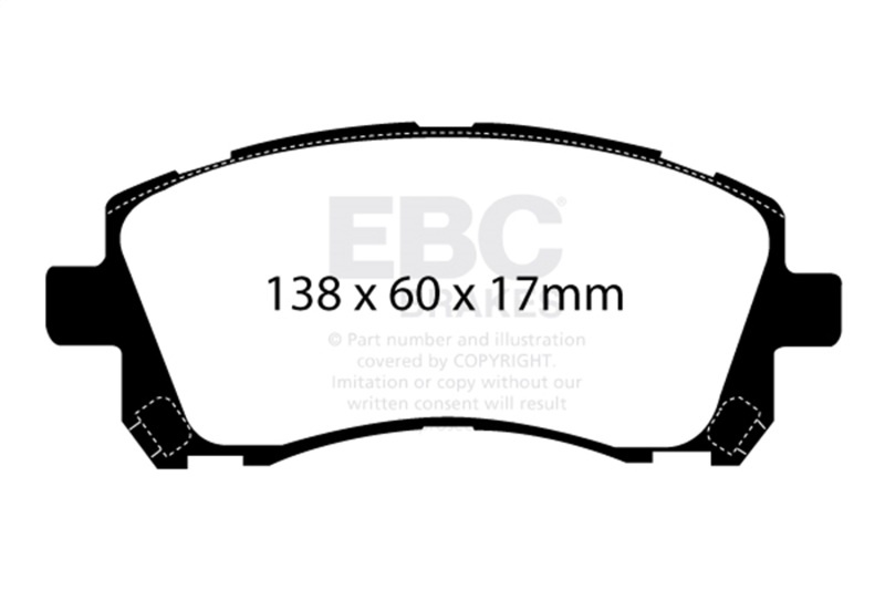 DP31134C Front Redstuff Ceramic Low Dust Aramid Fiber Ceramic Brake Pad Set