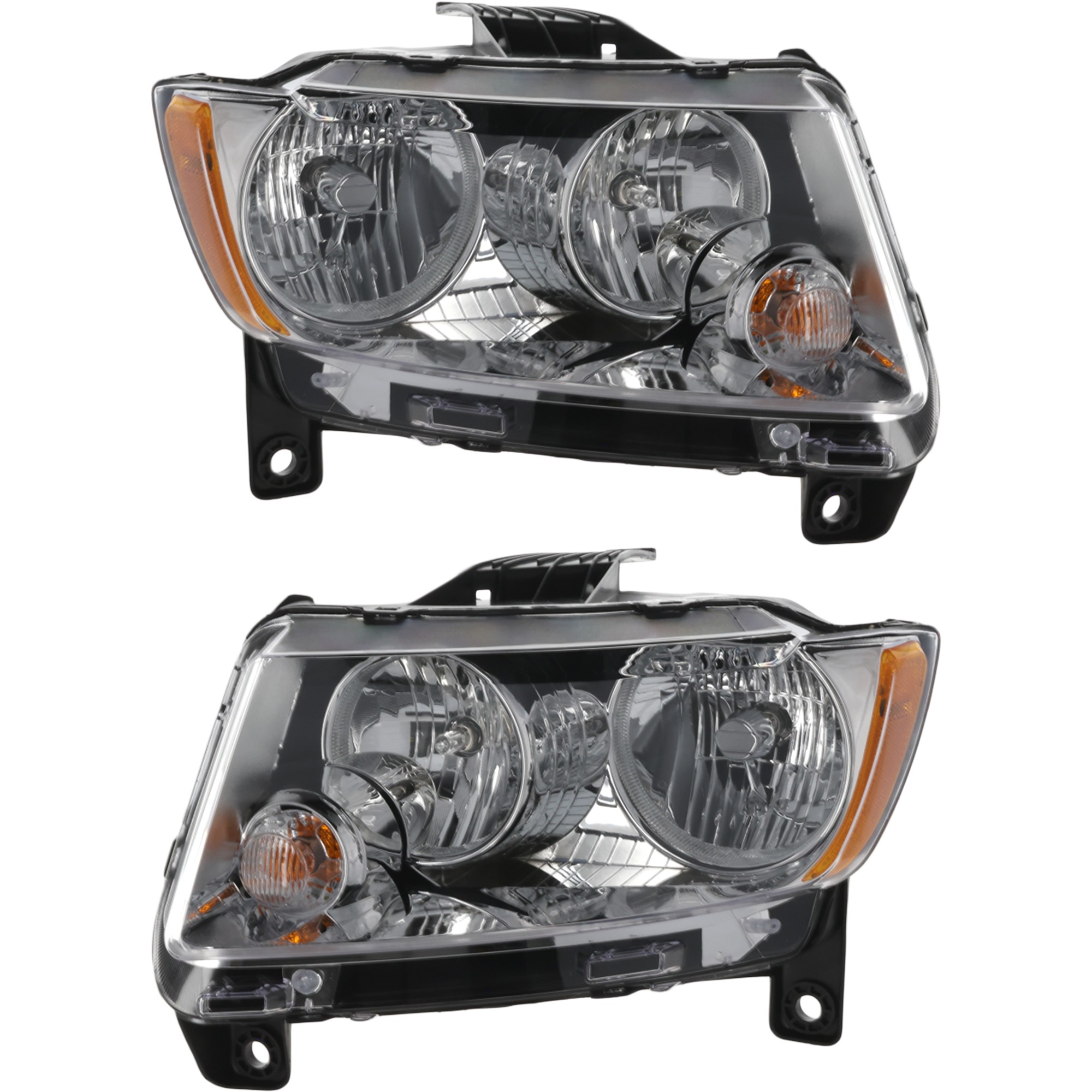 Driver and Passenger Side Halogen Headlights, With bulb, Laredo/Laredo E/Laredo X Models
