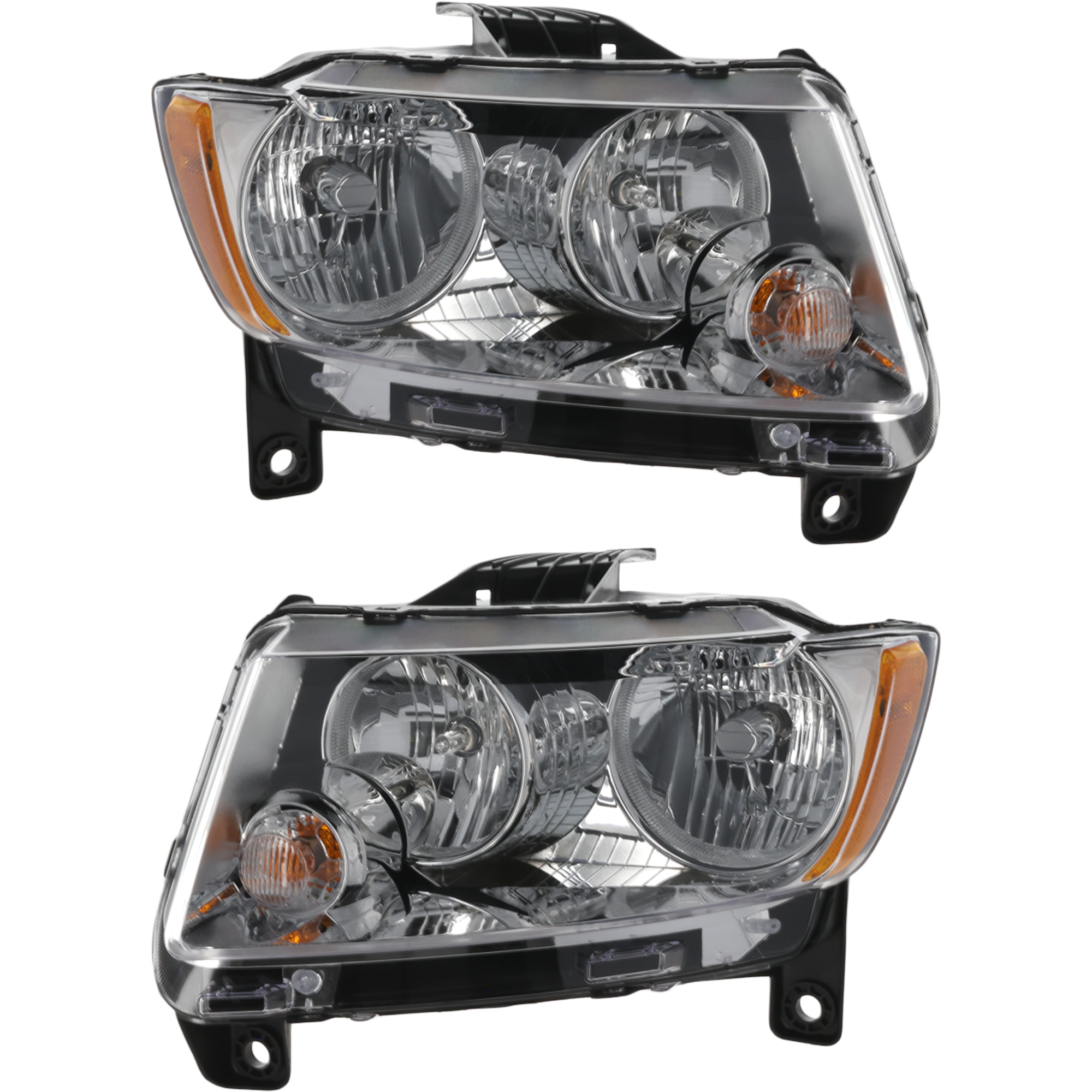 Driver and Passenger Side Halogen Headlights, With bulb, Laredo/Laredo E/Laredo X Models