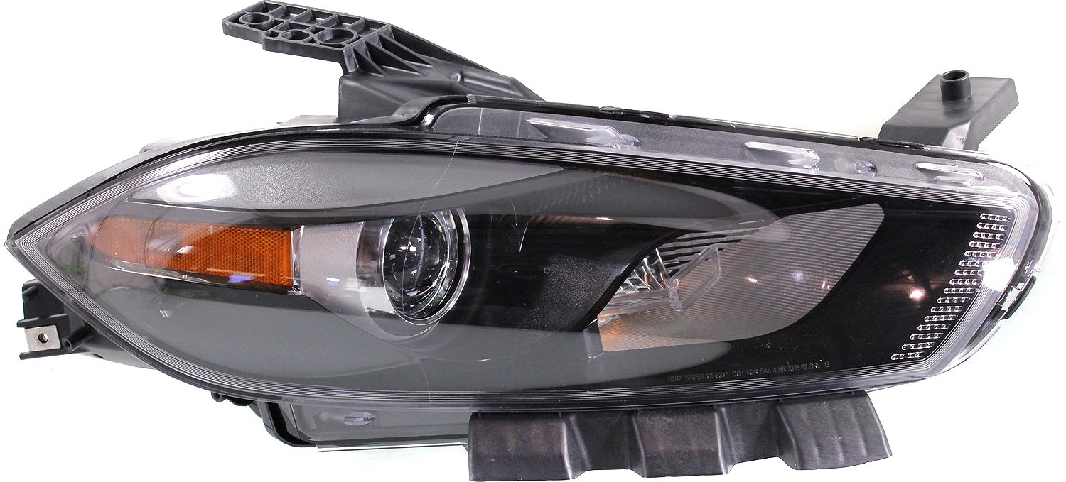 Driver and Passenger Side Halogen Headlights, with Bulbs, Black Interior