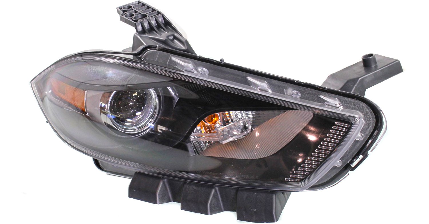 Driver and Passenger Side Halogen Headlights, with Bulbs, Black Interior