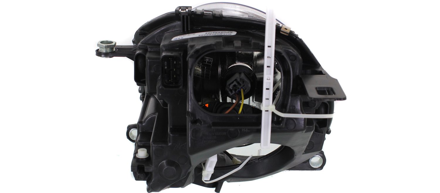 Driver and Passenger Side Headlights, with Amber Turn Indicator, For Model Code R55, R56, R57,R58 and R59, withBulbs, Halogen, Convertible/Hatchback