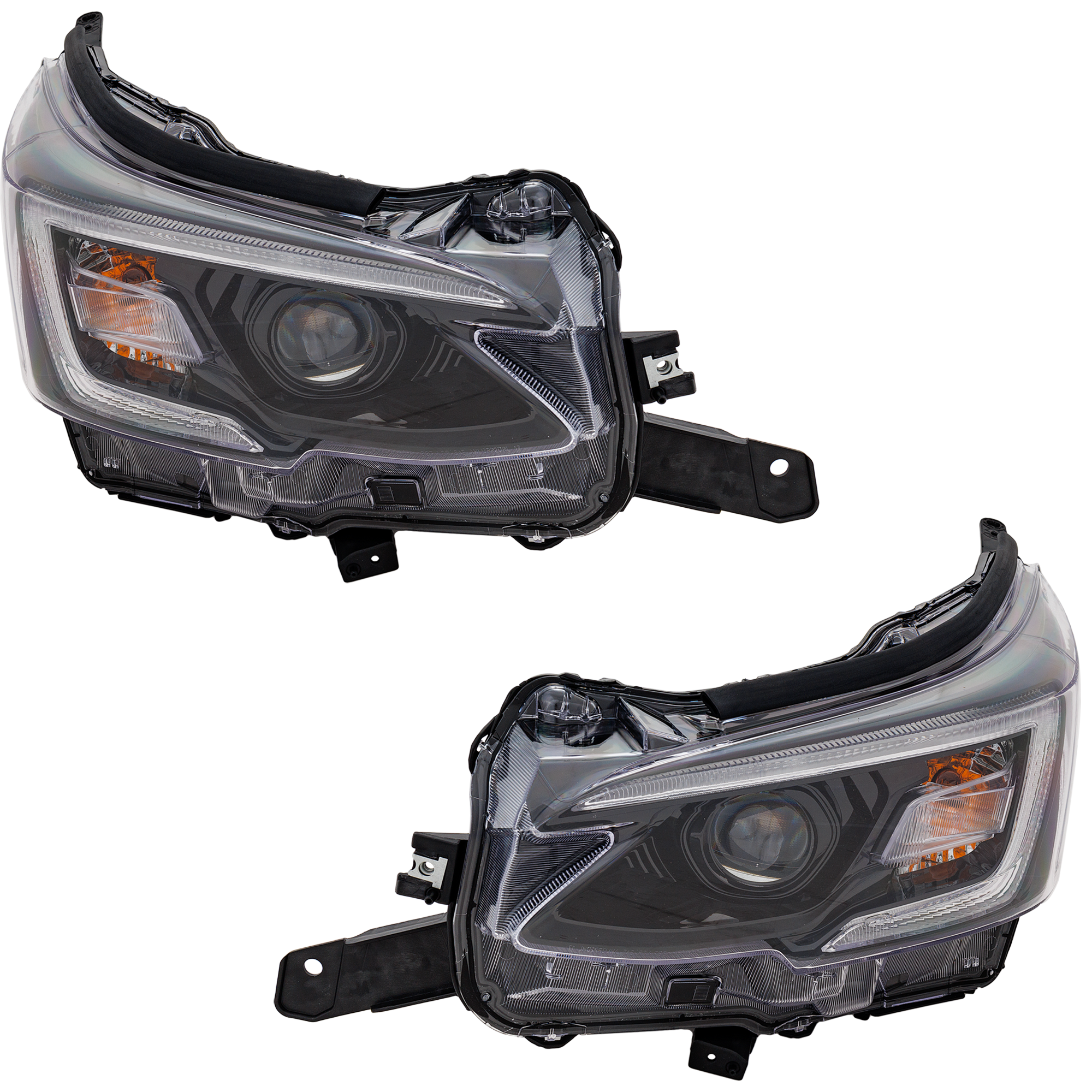 Driver and Passenger Side Headlights, with Bulb, LED, Base/Sport/Premium/Onyx Edition XT Models, For Models Without LED Steering Responsive Headlights (SRH)