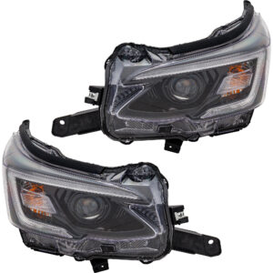 Driver and Passenger Side Headlights, with Bulb, LED, Base/Sport/Premium/Onyx Edition XT Models, For Models Without LED Steering Responsive Headlights (SRH), CAPA Certified