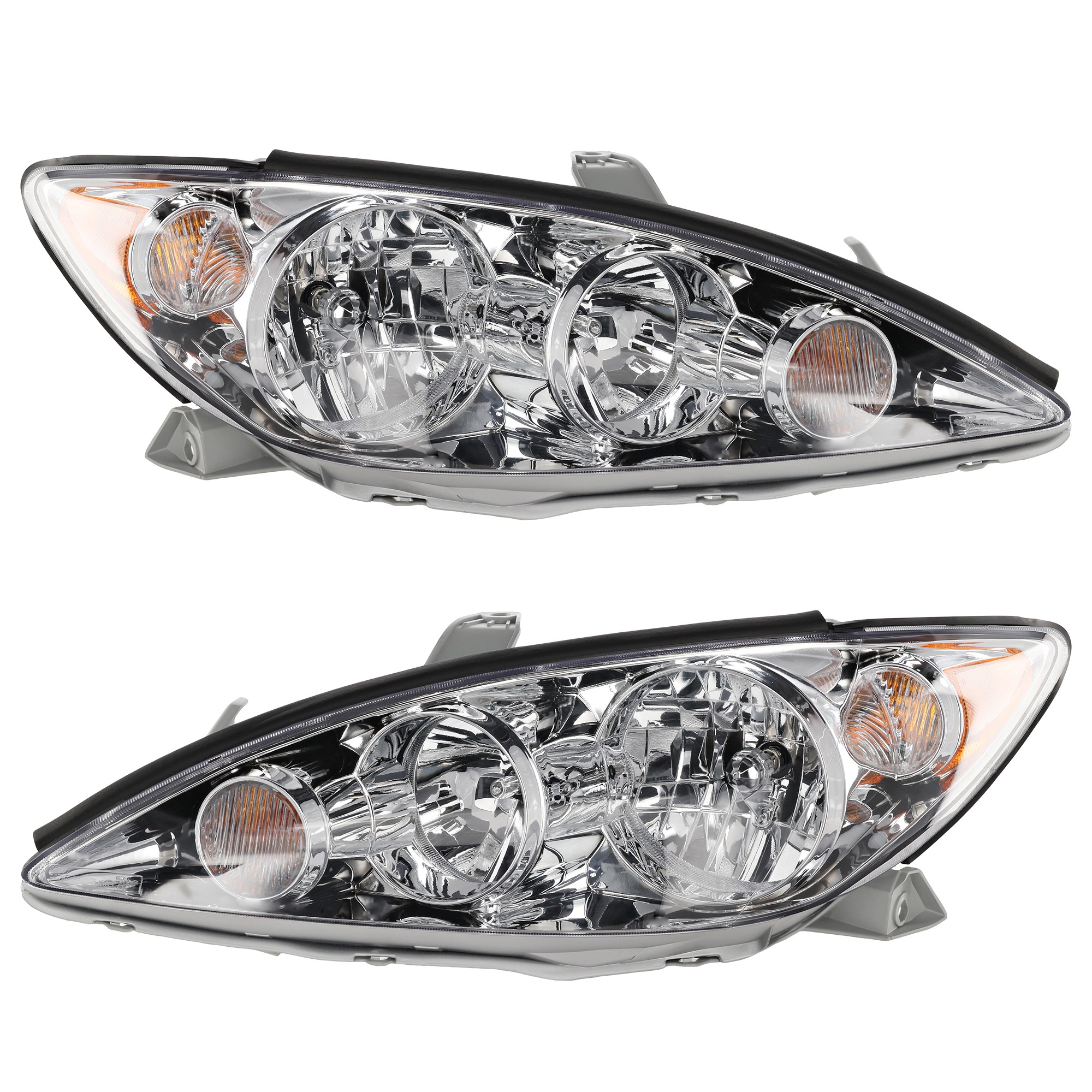 Driver and Passenger Side Headlights, with Bulb(s), Halogen, LE/XLE Models, USA Built Vehicle