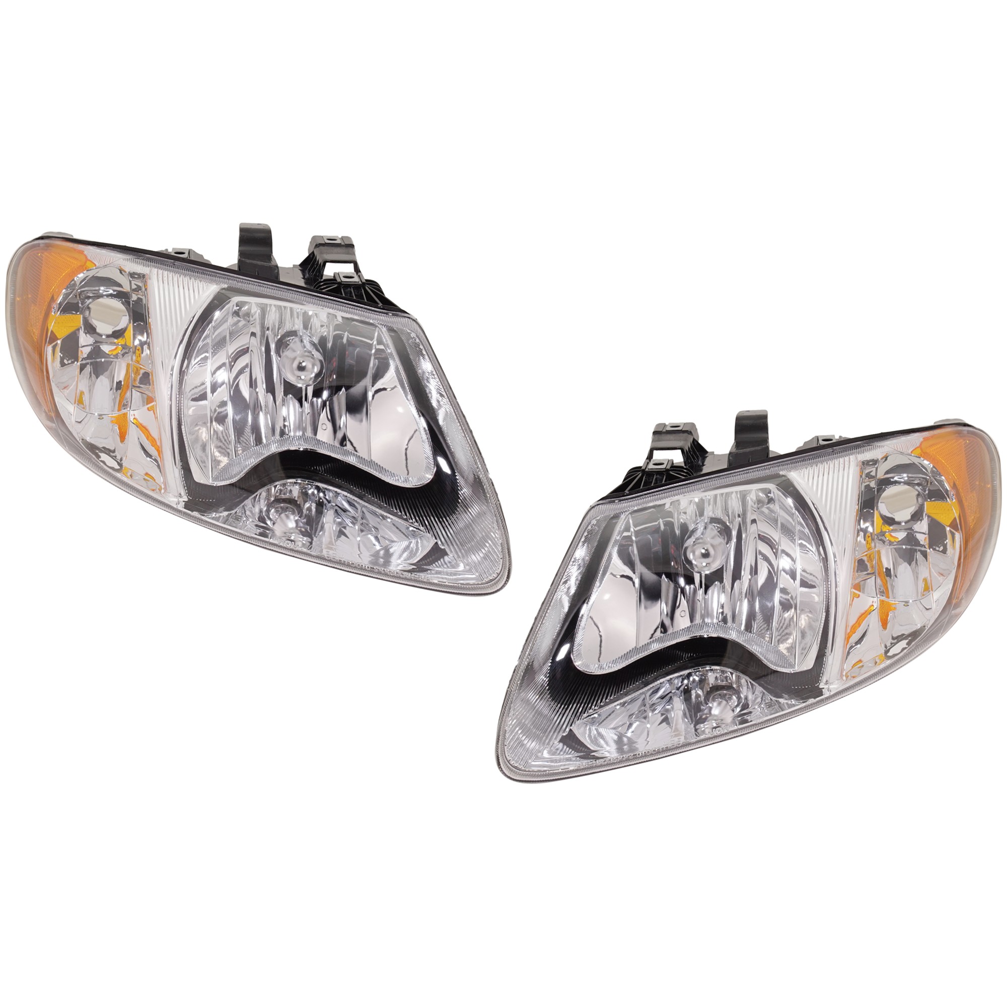 Driver and Passenger Side Headlights, with Bulbs, Halogen, 113.3 in. Short Wheelbase, without turn signal light Bulbs