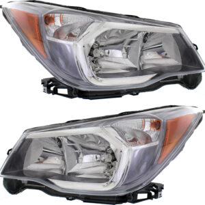 Driver and Passenger Side Headlights, with Bulbs, Halogen, 2.0L Turbo Models, with wiring harness