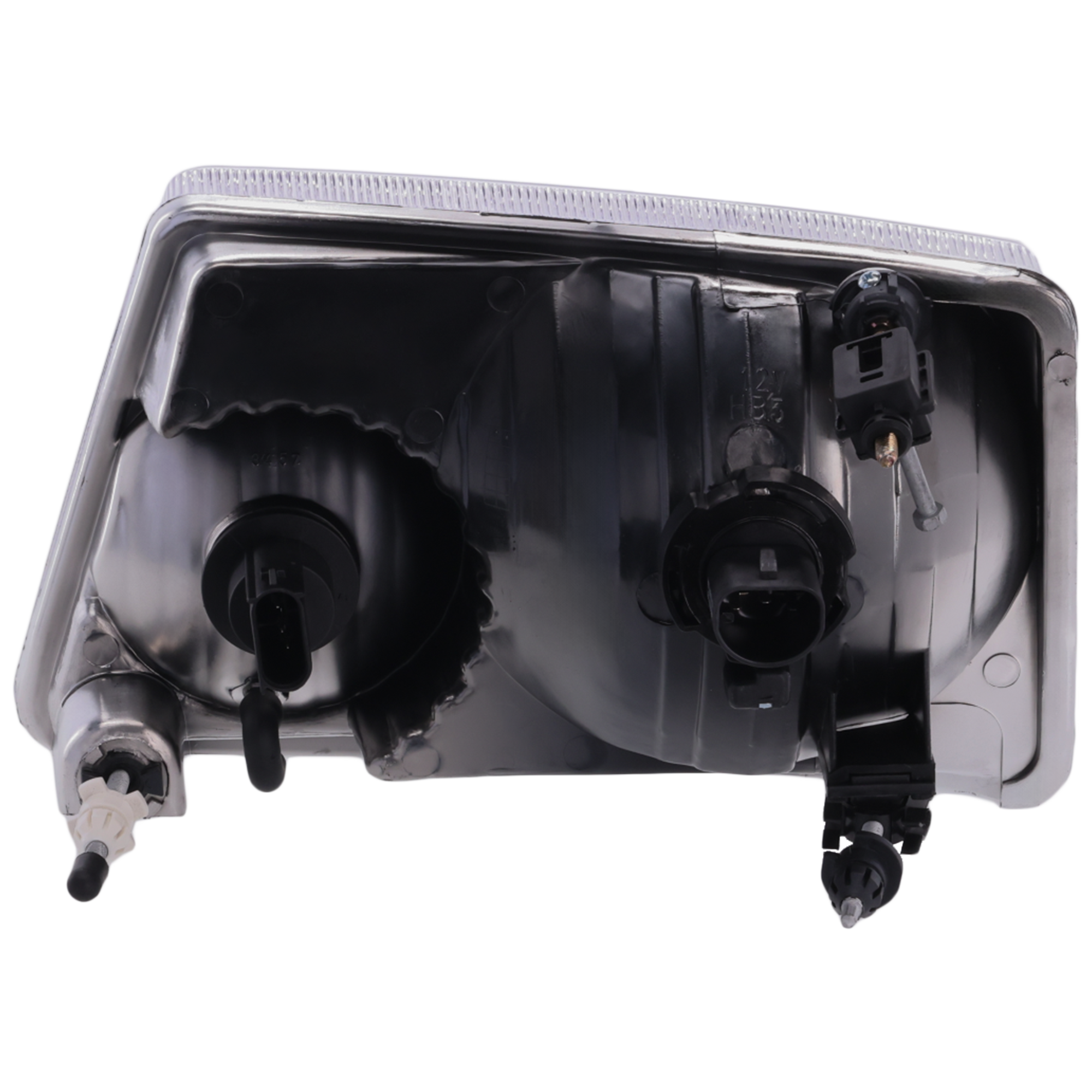 Driver and Passenger Side Headlights, with Bulbs, Halogen, Clear Lens, with Turn Signal Bulbs and Socket