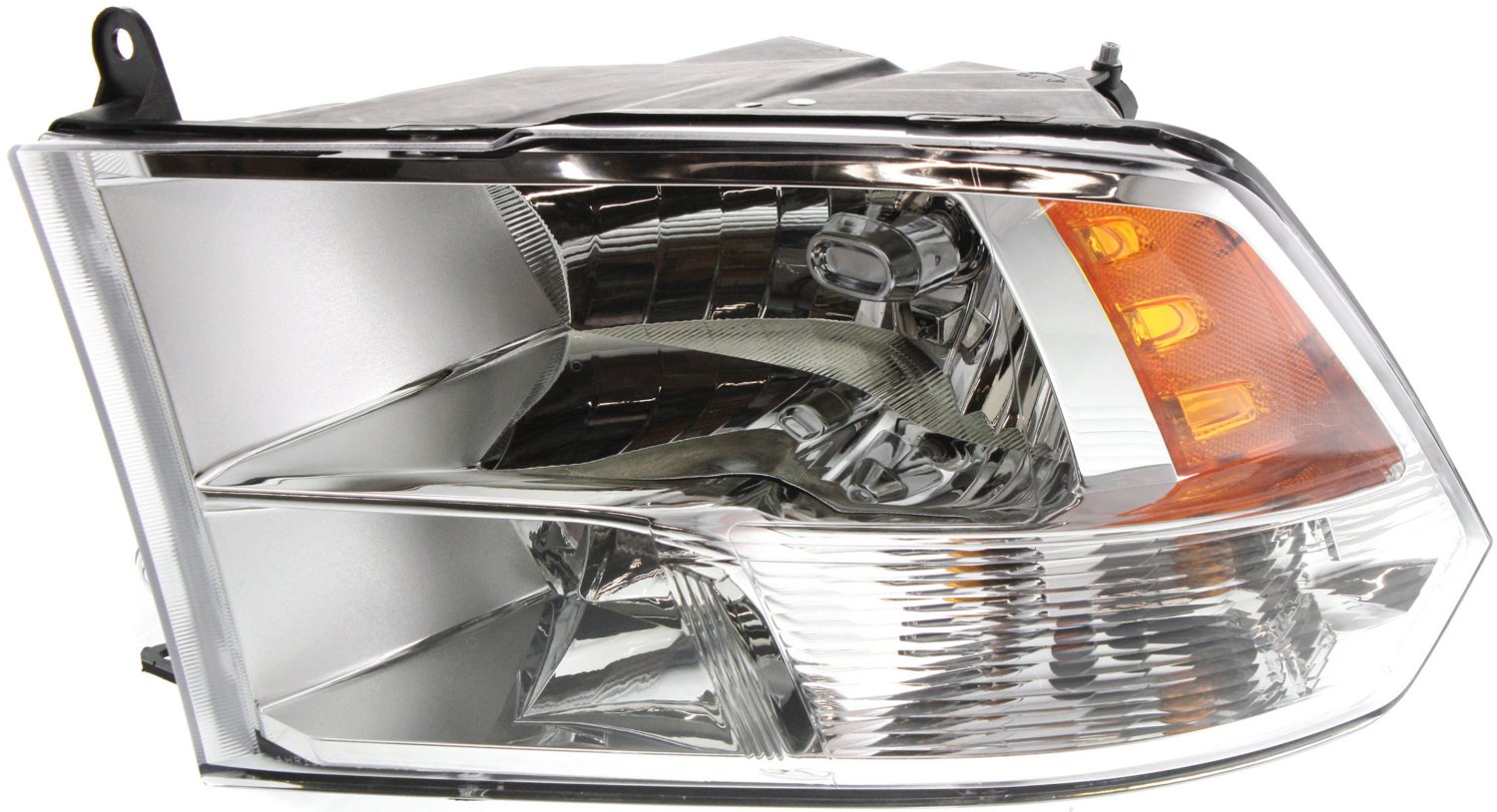 Driver and Passenger Side Headlights, with Bulbs, Halogen, For Models with Quad Lights, Dual beam Headlights