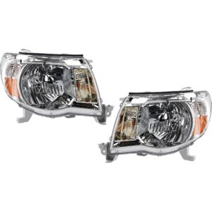 Driver and Passenger Side Headlights, with Bulbs, Halogen, For Models without Sport Package