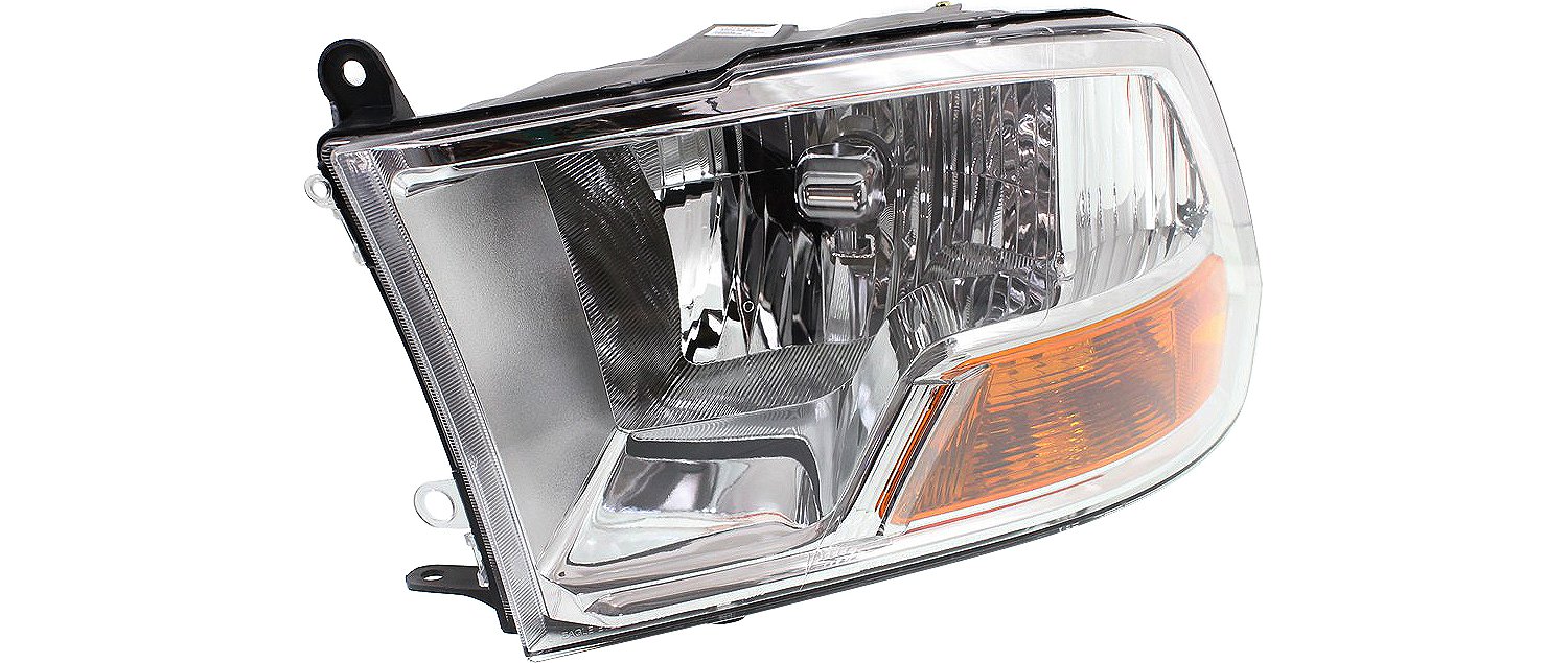 Driver and Passenger Side Headlights, with Bulbs, Halogen, For Models without Quad Lights, Single beam Headlights
