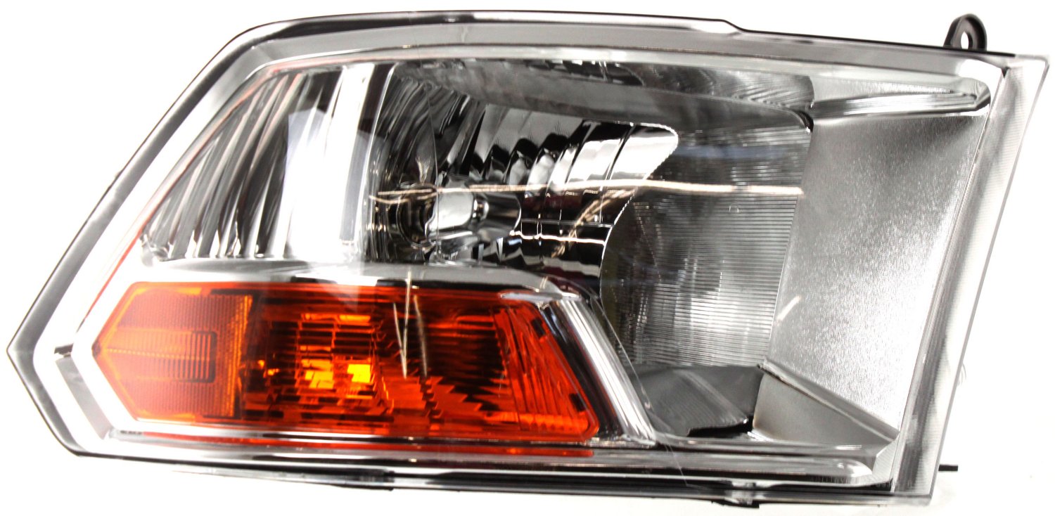 Driver and Passenger Side Headlights, with Bulbs, Halogen, For Models without Quad Lights, Single beam Headlights