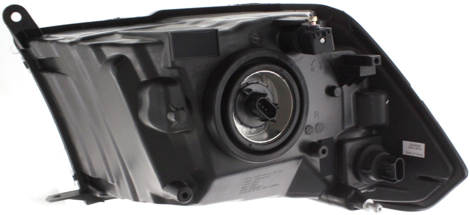 Driver and Passenger Side Headlights, with Bulbs, Halogen, For Models without Quad Lights, Single beam Headlights