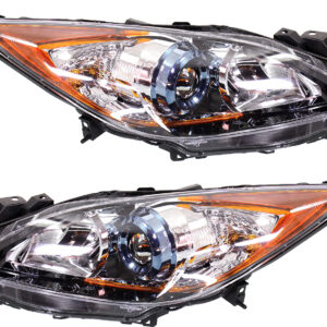 Driver and Passenger Side Headlights, with Bulbs, Halogen, Hatchback, 6-Speed
