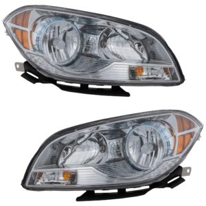 Driver and Passenger Side Headlights, with Bulbs, Halogen, New Body Style