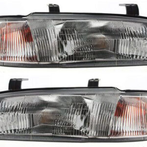 Driver and Passenger Side Headlights, with Bulbs, Halogen, Production Date From June 1996 To April 1997