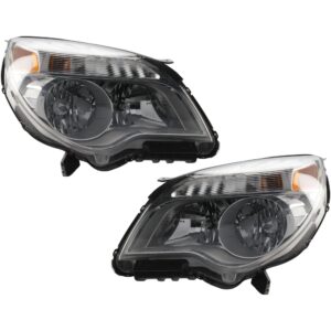 Driver and Passenger Side Headlights, with Bulbs, Halogen, Reflector Type