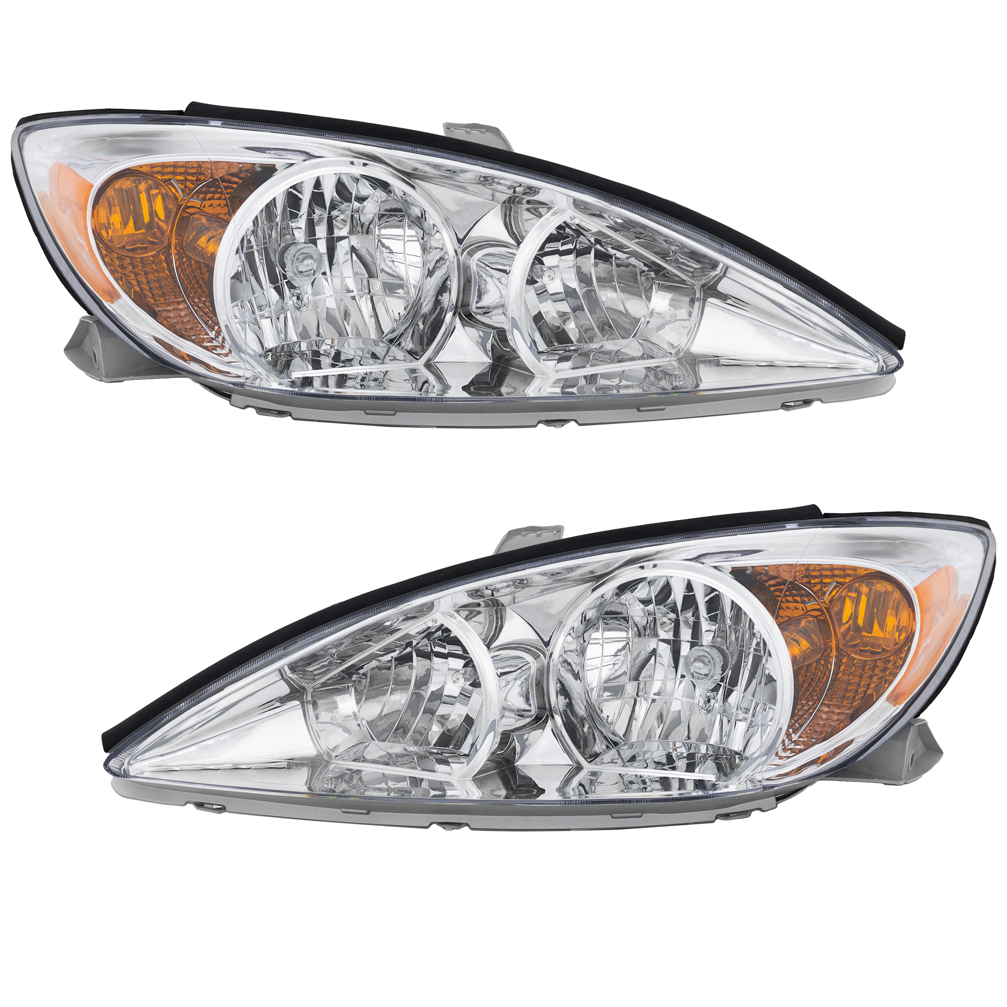 Driver and Passenger Side Headlights, with Bulbs, Halogen, Sedan