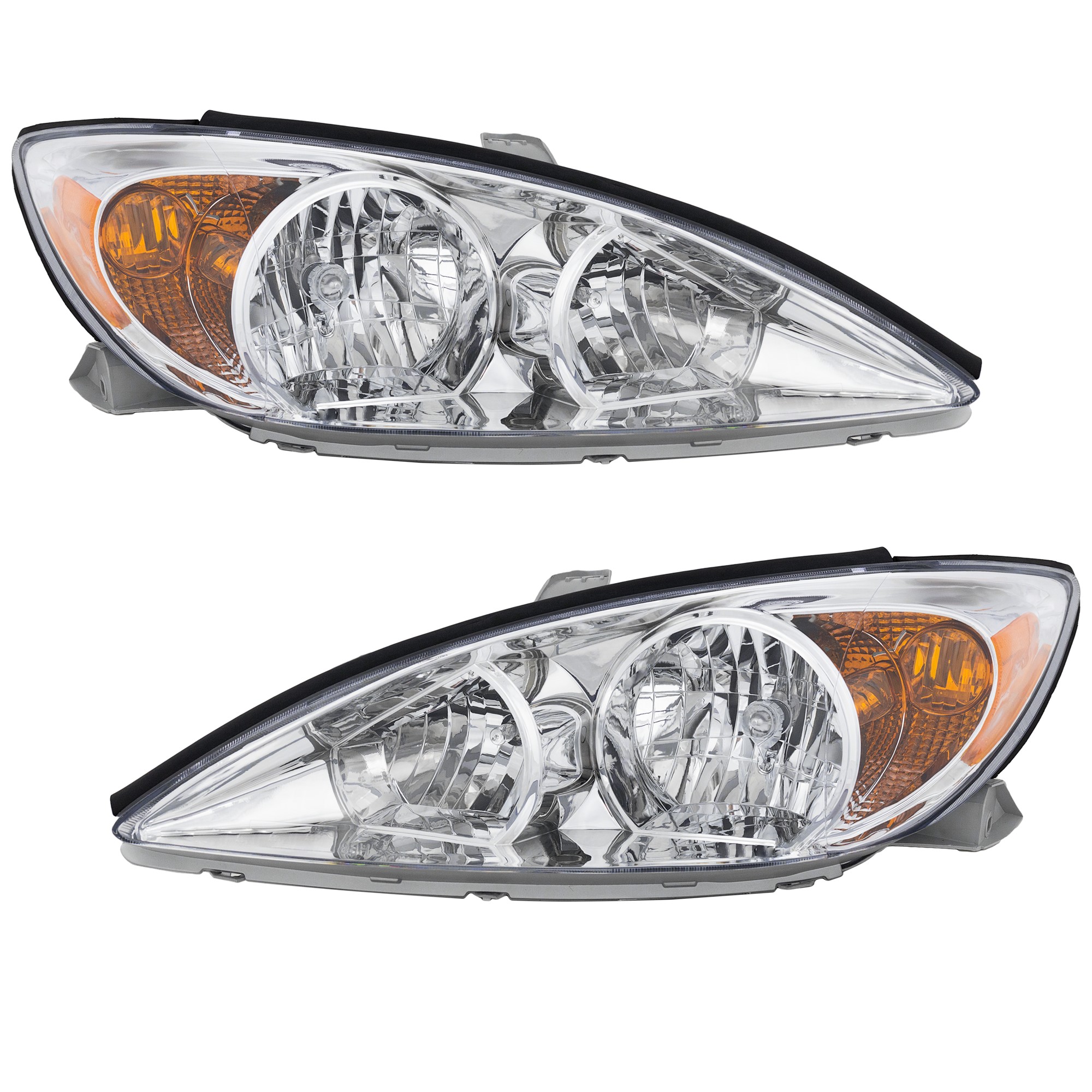Driver and Passenger Side Headlights, with Bulbs, Halogen, Sedan