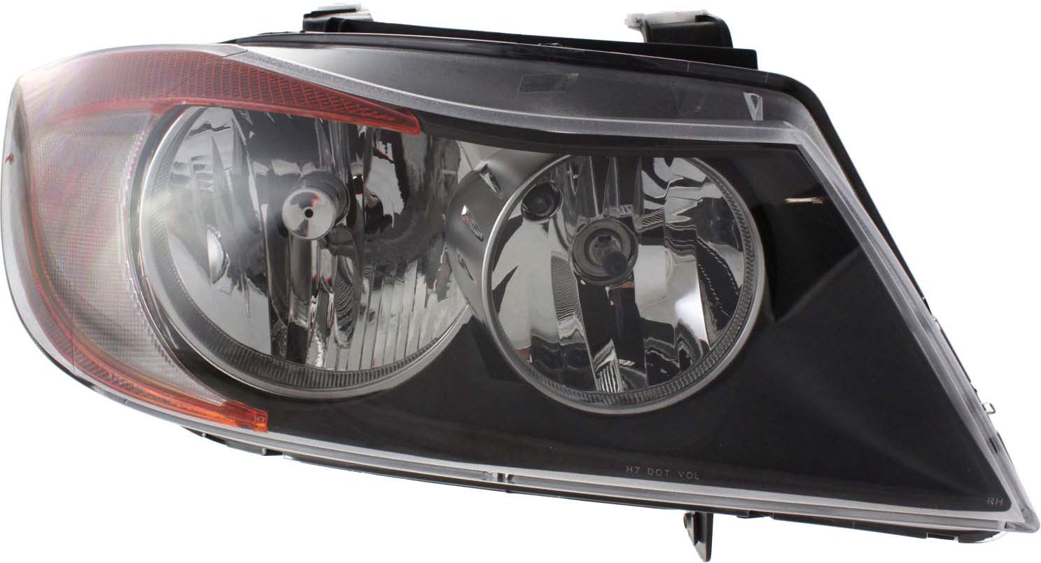 Driver and Passenger Side Headlights, with Bulbs, Halogen, Sedan/Wagon, E90/E91 Body