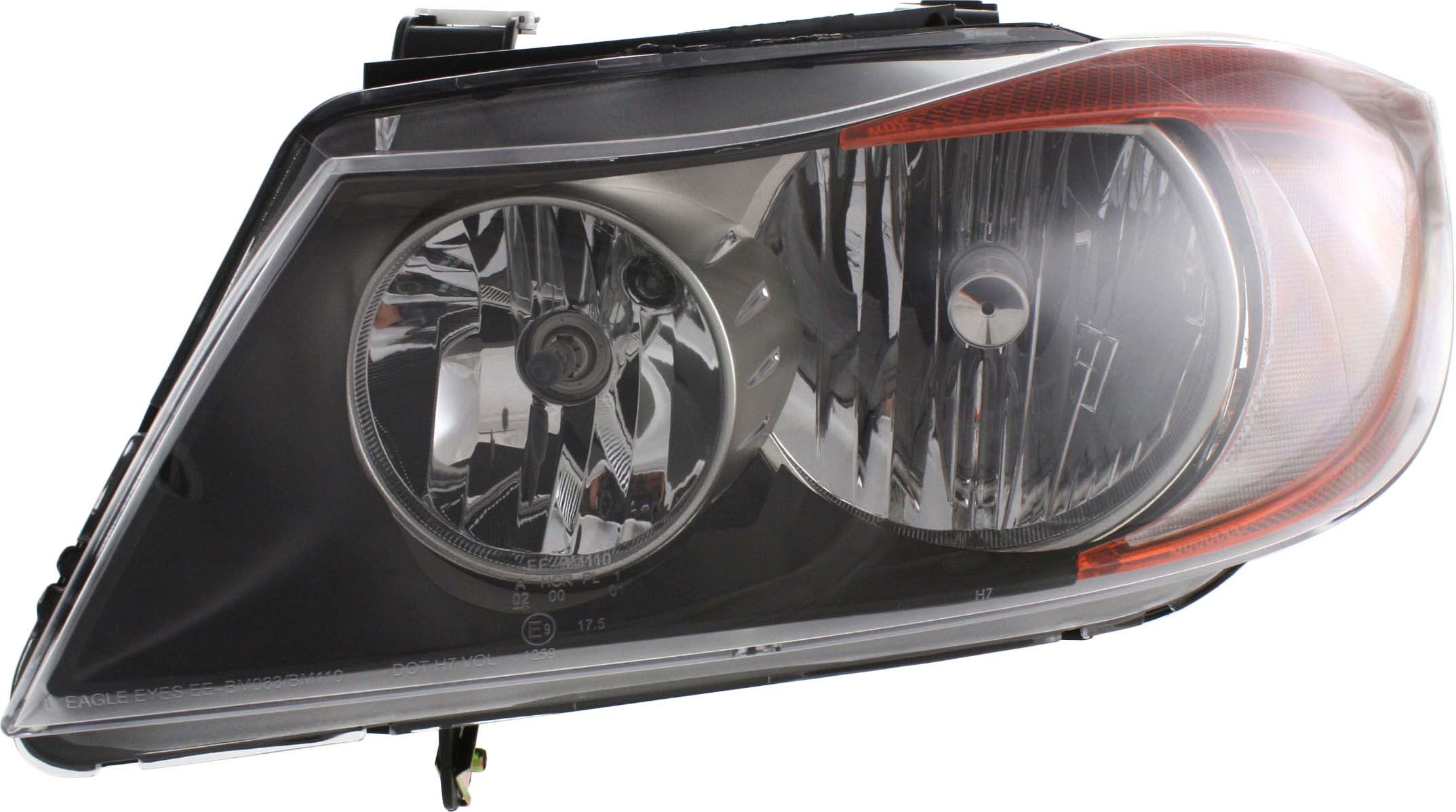 Driver and Passenger Side Headlights, with Bulbs, Halogen, Sedan/Wagon, E90/E91 Body