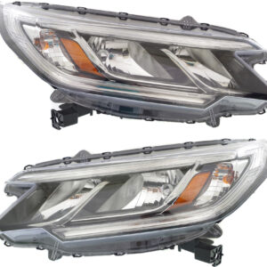 Driver and Passenger Side Headlights, with Bulbs, Halogen, Sport Utility, without LED daytime running light