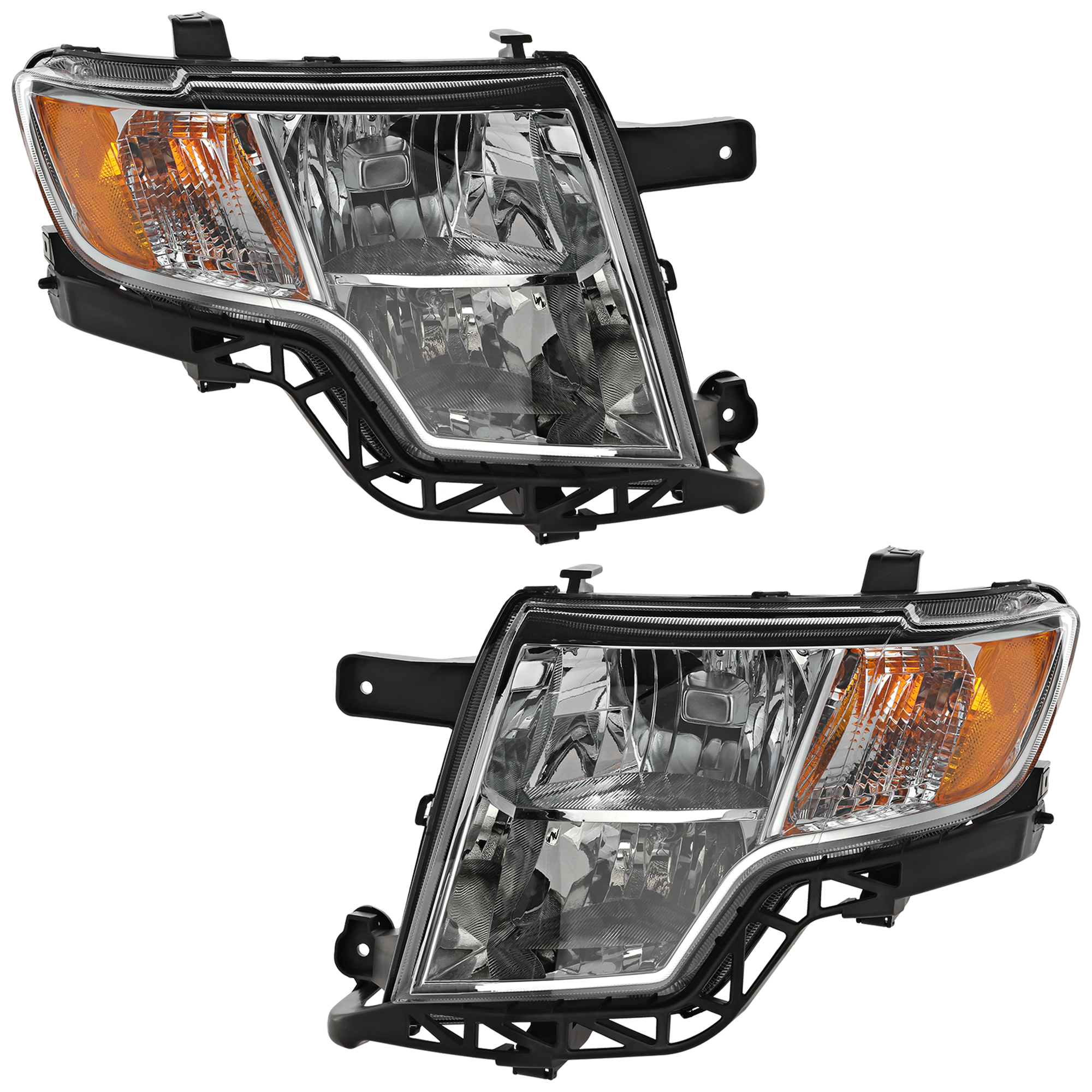 Driver and Passenger Side Headlights, with Bulbs, Halogen, Sport Utility, CAPA Certified