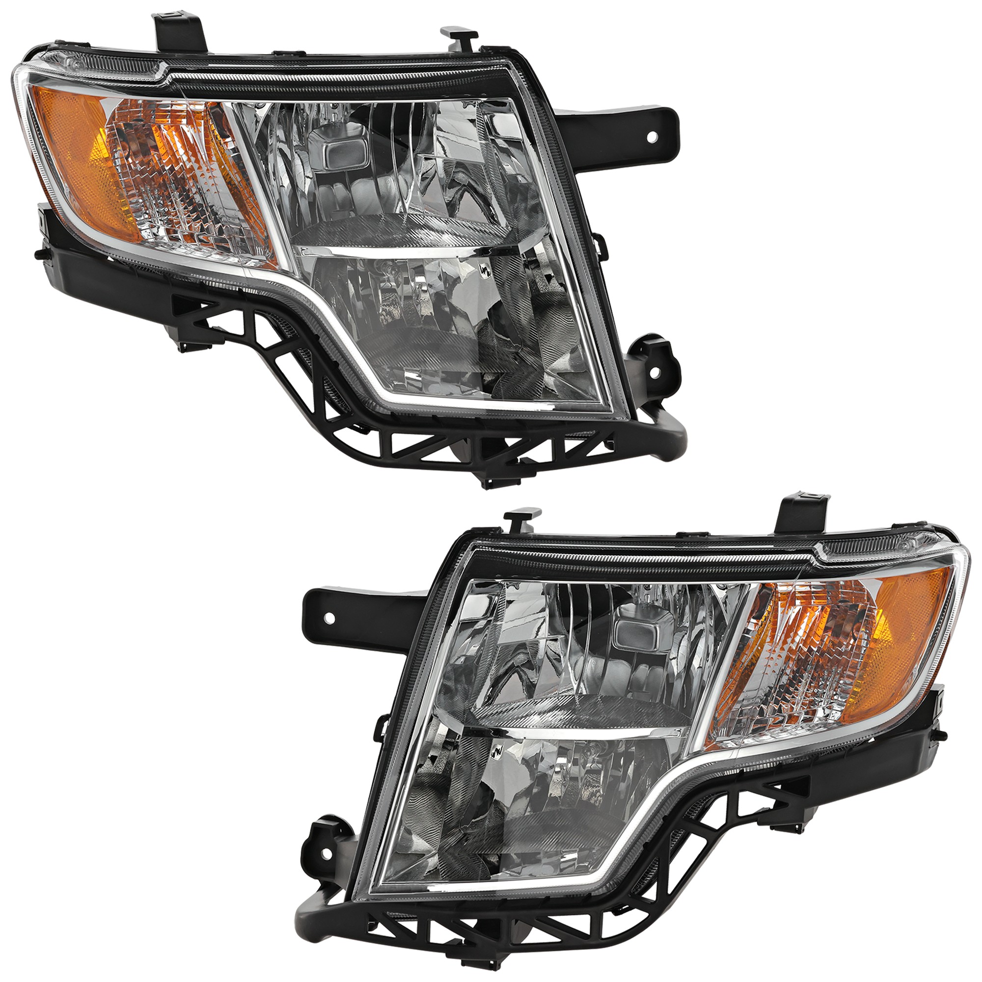 Driver and Passenger Side Headlights, with Bulbs, Halogen, Sport Utility, CAPA Certified