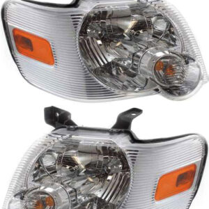 Driver and Passenger Side Headlights, with Bulbs, Halogen, Sport Utility, For Models without Ironman Package, without Sport Package