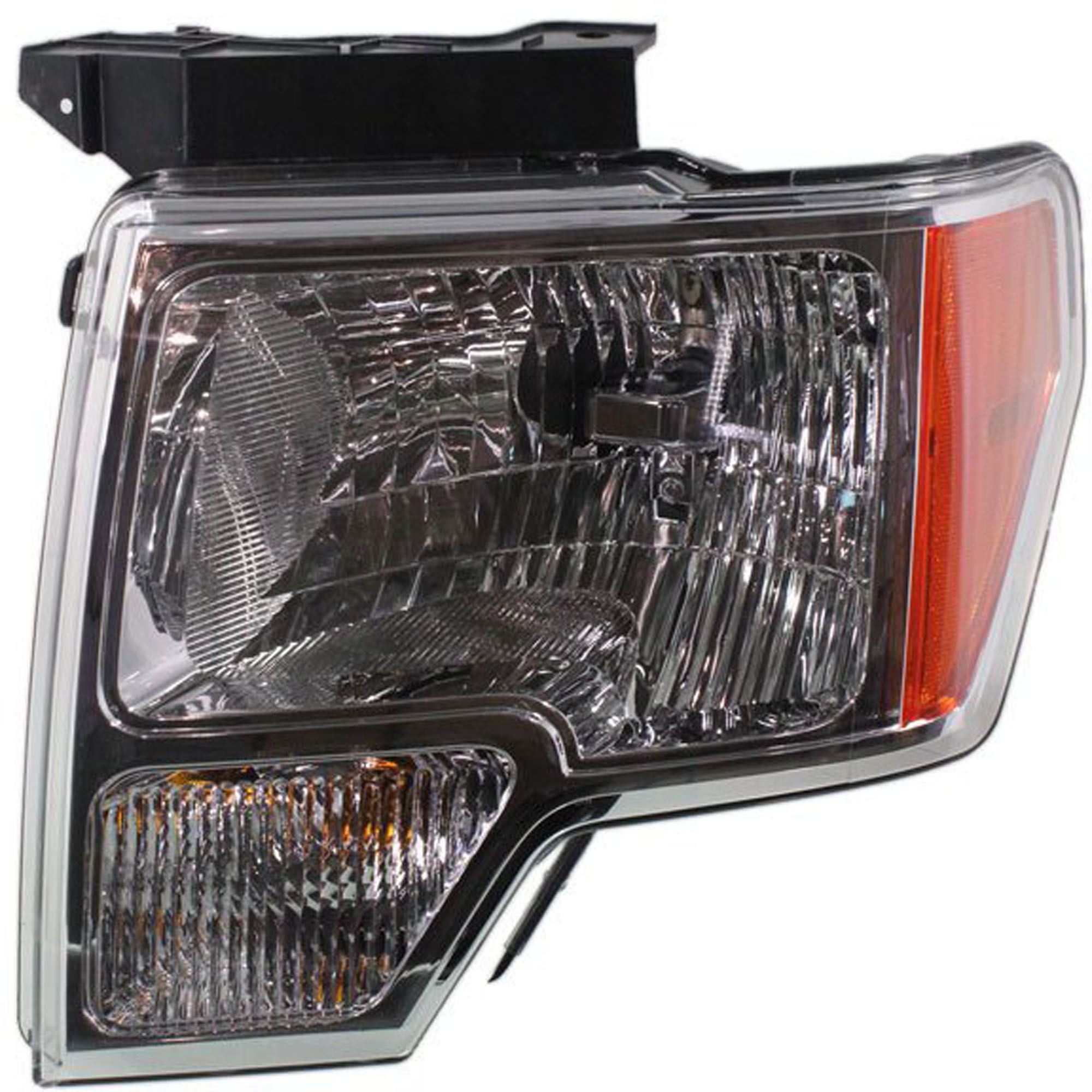 Driver and Passenger Side Headlights, with Bulbs, Halogen, with Chrome Trim