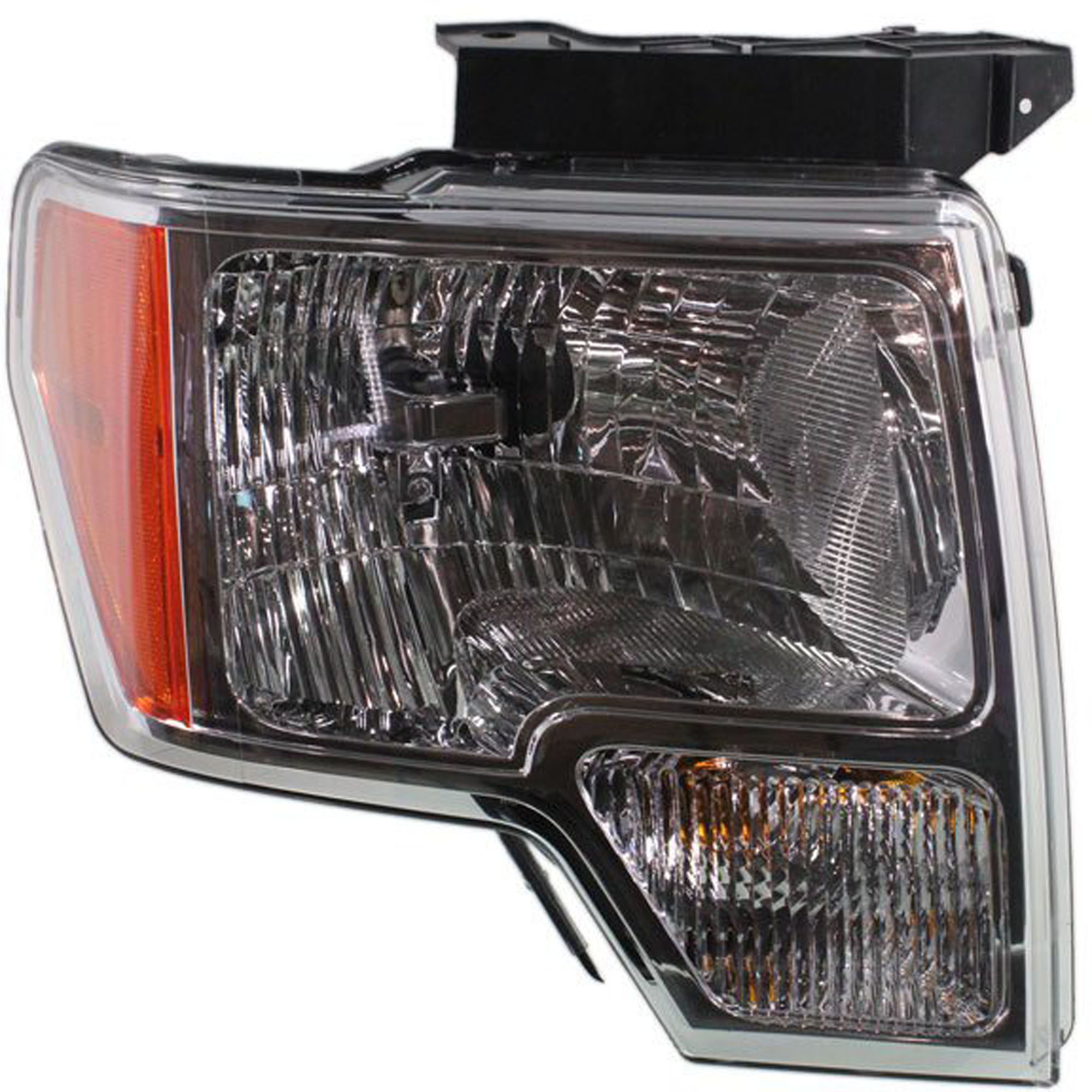 Driver and Passenger Side Headlights, with Bulbs, Halogen, with Chrome Trim