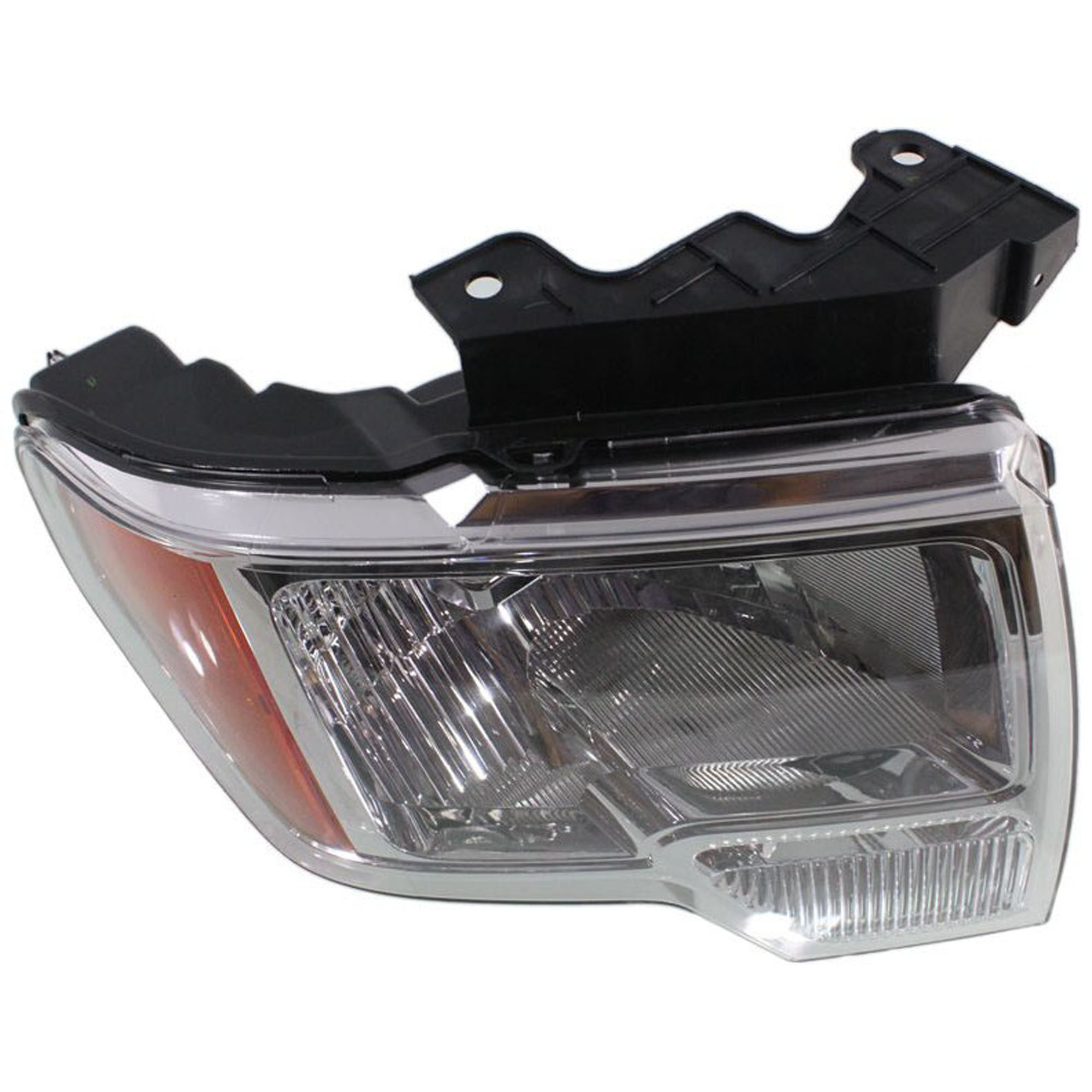Driver and Passenger Side Headlights, with Bulbs, Halogen, with Chrome Trim
