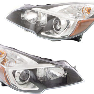 Driver and Passenger Side Headlights, with Bulbs, Halogen, with wiring harness, CAPA Certified