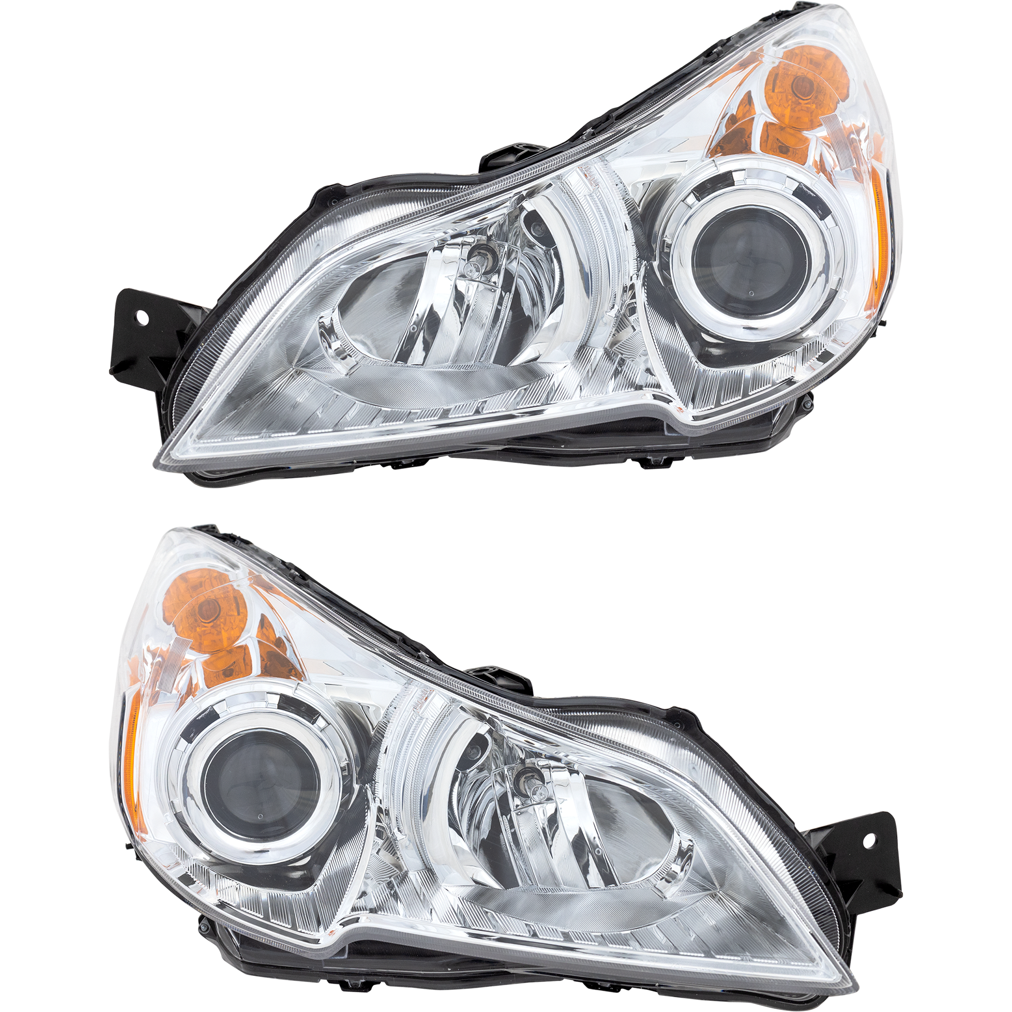 Driver and Passenger Side Headlights, with Bulbs, Halogen, with wiring harness