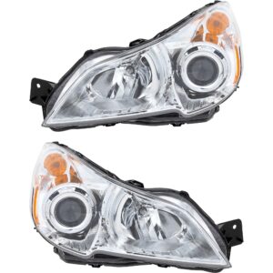 Driver and Passenger Side Headlights, with Bulbs, Halogen, with wiring harness