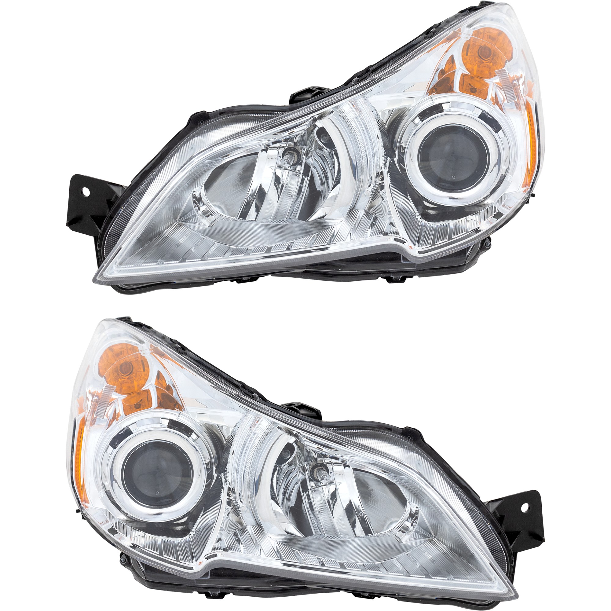 Driver and Passenger Side Headlights, with Bulbs, Halogen, with wiring harness