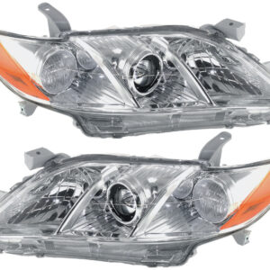 Driver and Passenger Side Headlights, without Bulbs, Halogen, Sedan, USA Built Vehicle