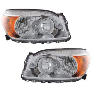 Driver and Passenger Side Headlights, without Bulbs, Halogen, Sport Utility, without Sport Package