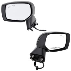 Driver and Passenger Side Mirror, Power Adjust, Heated, Manual Folding, Paintable, In-housing Signal Light, No Memory, No Puddle Light, No Auto-Dim, With Blind Spot Detection in...