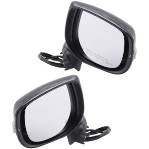 Driver and Passenger Side Mirror, Power Adjust, Heated, Manual Folding, Paintable, In-housing Signal Light, No Memory, No Puddle Light, No Auto-Dim, With Blind Spot Detection in...