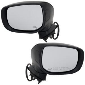 Driver and Passenger Side Mirror, Power Adjust, Heated, Manual Folding, Paintable, No Signal Light, No Memory, No Puddle Light, No Auto-Dim, No Blind Spot Feature