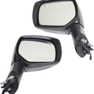 Driver and Passenger Side Mirror, Power Adjust, Heated, Manual Folding, Paintable, In-housing Signal Light, No Memory, No Puddle Light, No Auto-Dim, No Blind Spot Feature